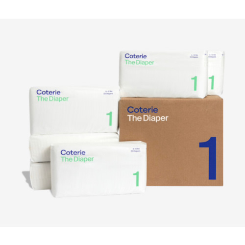 Coterie Ultra Soft Diapers, Monthly Supply, Size 1, 198 Count