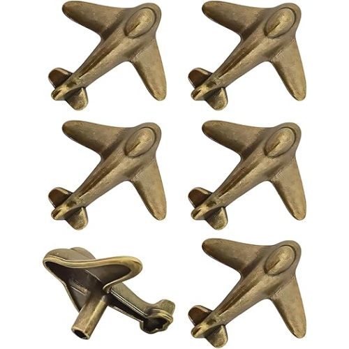 6 Pack Airplane Drawer Knobs，Unique Cabinet Knobs for Cabinets and Drawers, Decorative Drawer Pulls and Knobs