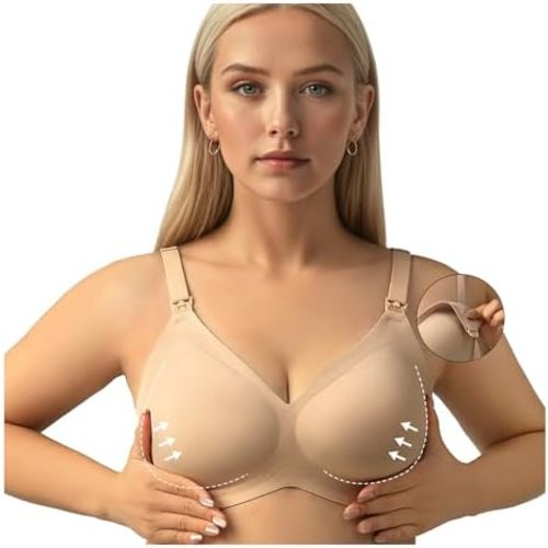 Nursing Bras for Breastfeeding Seamless Maternity Bra Wireless Pregnancy Sleep Bralette Natural Shape Support