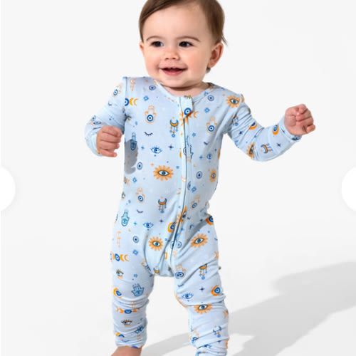 The Eye Blue Bamboo Convertible Footie