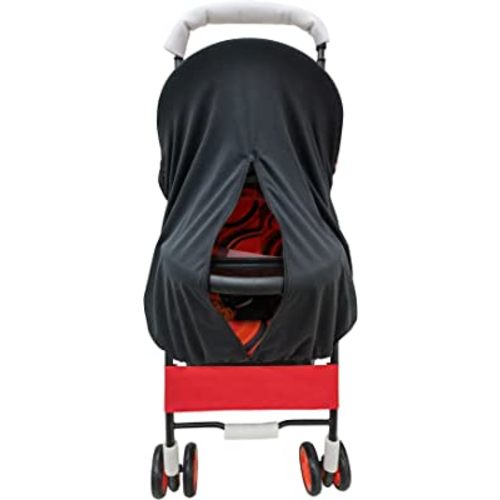Sun Shade for Strollers, UV Sun and Sleep Shade Universal Fit for Baby Strollers, Blackout Stroller Cover, Breathable and Stops 99% of The Sun's Rays (UPF50+) Black