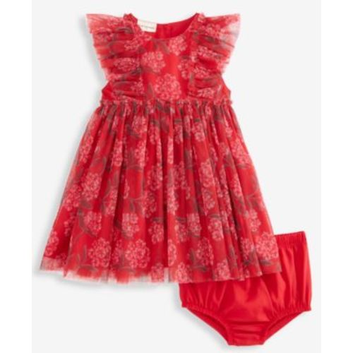 Baby Girls 2-Pc. Floral-Print Tulle Dress & Bloomer Set, Macy's Exclusive