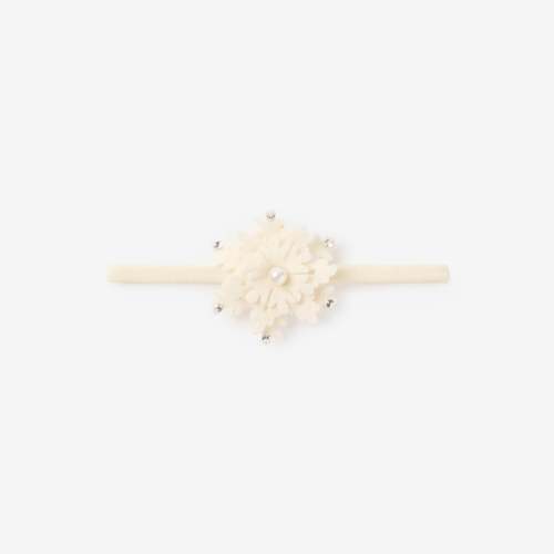 Pearl Snowflake Headband – Elegant Baby