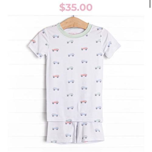Bedtime Broncos Bamboo Pajama Short Set, Green – Stitchy Fish