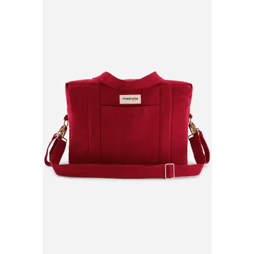 Darcy the anti diaper bag - Recycled cotton Vibrant Red