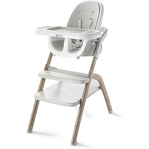 Graco EveryStep 6 in 1 High Chair, Babies and Toddlers Portable Slim High Chair with 6 Growing Stages from Infant to Toddler Seating, Convenient for Dining Time, Featured Design in Misty