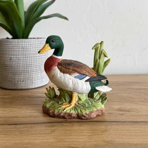 Vintage Mallard Duck Figurine | Homco Duck Statue | Wildlife Decor Accent | Rustic Cabin Lodge Decor | Nature Display Piece