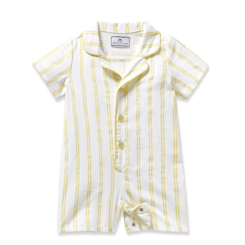 Baby's Twill Summer Romper in Sunny Stripe
