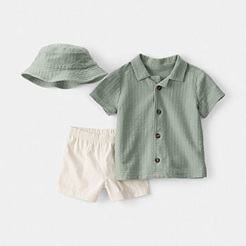 Carter's Baby Boys 3-pc. Short Set, Color: Green - JCPenney