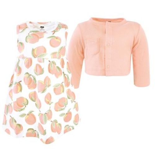 Luvable Friends Hudson Baby Dress and Blouse 2pc, Peach Blossom, 9-12M