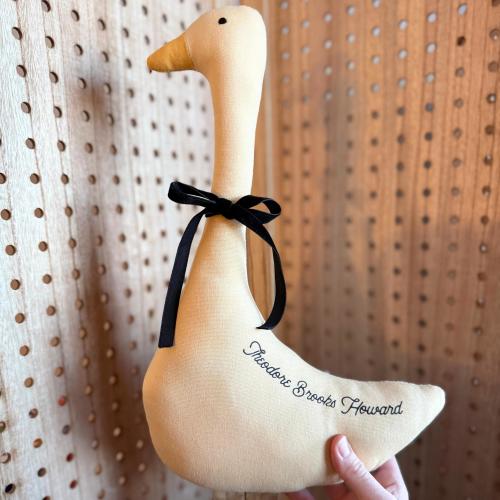 Baby Name Reveal Idea for Girl Hospital Baby Boy Announcement Sign for Newborn Stuffed Animal Personalized Goose Plush with Name Photoshoot