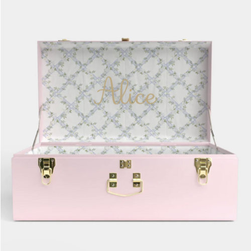 Grand Trunk - Pink - Timeless Trellis / Embroidery