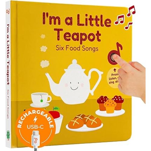 Cali's Books I'm a Little Teapot Interactive Musical Book for Toddlers 1-3 | Books for 1 Year Old | Sound Book for Toddlers | Singing Books for Toddlers | Great