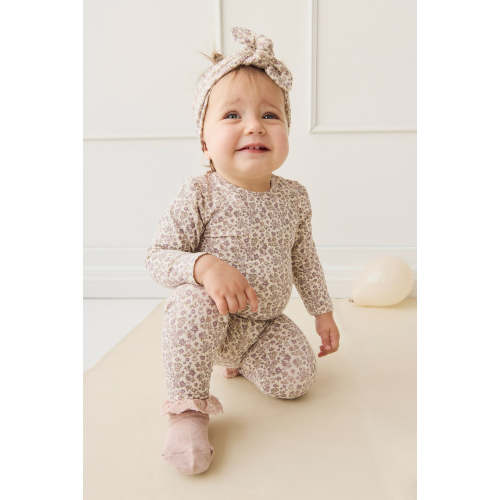 Organic Cotton Modal Long Sleeve Bodysuit - Amber Eggnog – Jamie Kay USA
