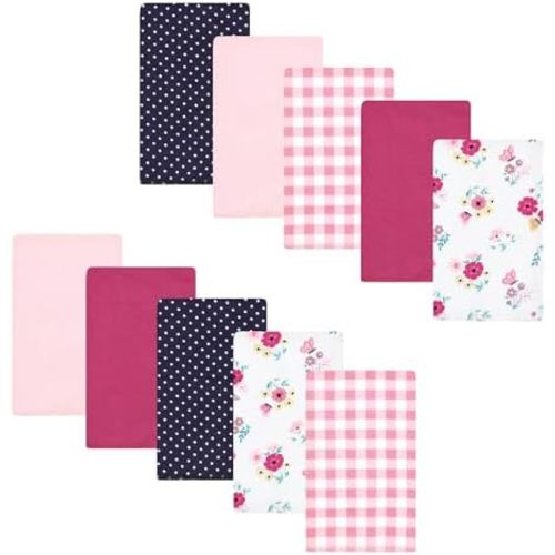 Luvable Friends Hudson Baby Flannel Burp Cloths 10pk Set