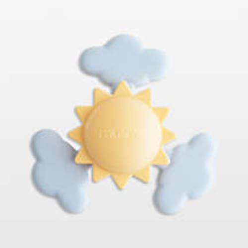 Mushie Yellow Sunshine Baby Suction Spinner Toy