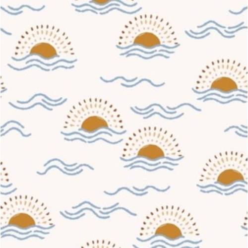 Boho Sun and Waves Baby Crib Blanket, Nautical Crib Sheet Bedding, Under Sea Nursing Pillow Cover, Newborn Gift, Changing Pad, Baby Shower