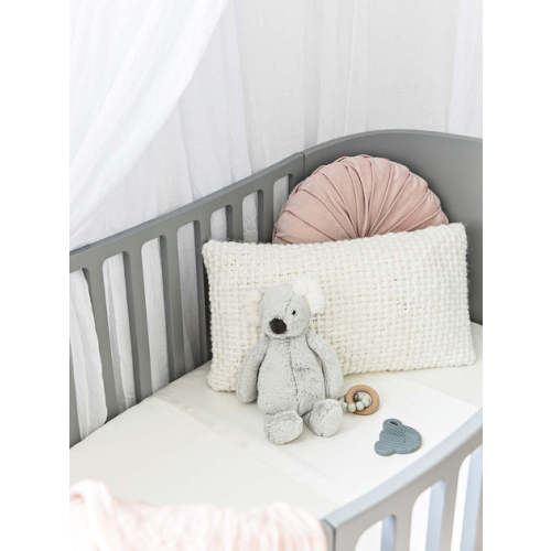 Sleepy Silk Baby Bedding | Silk Cot Slip / Silk Crib Sleeve - White Ivory