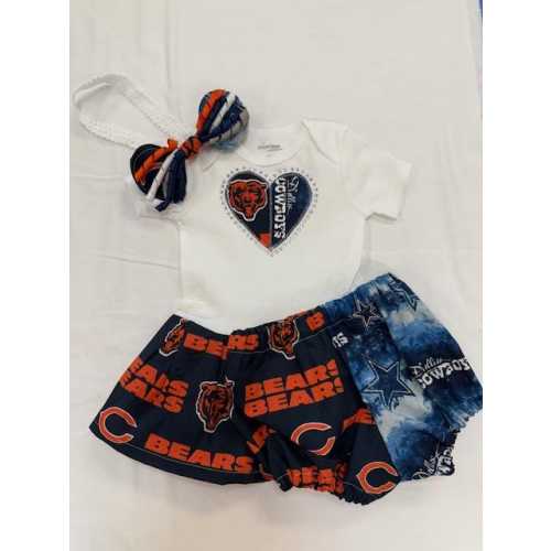 Football House Divided Infant Dress - Texas A&M and University of Alabama