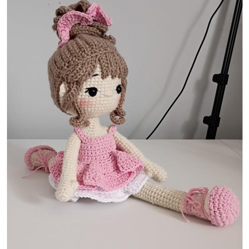 Handcrafted Crochet Ballerina Doll "Pearl"