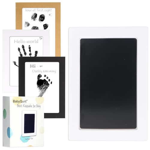 Inkless Baby Hand and Footprint Kit,Clean-Touch Ink Pads | No Mess Prints for Baby Hands Feet,Dog Paws & Cat Noses,1 Inkless Pads,Keepsakes or Gifts for New Mom