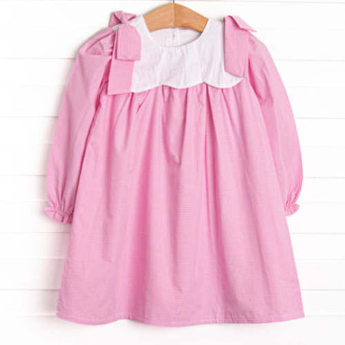 Southern Scallops Dress, Pink – Stitchy Fish