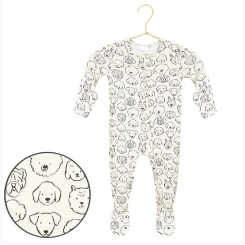 Dane Zipper Footies - 3-6 months