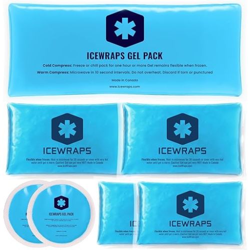 Reusable Ice Packs Compact in 4 Sizes, Soft Cooling Pack 7 Pack