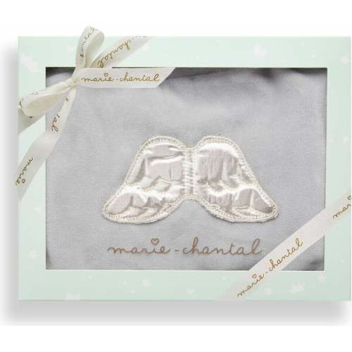Angel Wing Velour Sleepsuit in Grey - Marie-Chantal | Maisonette