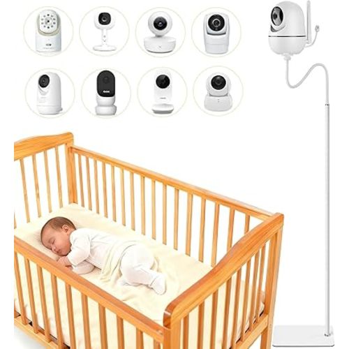 iTODOS Baby Monitor Floor Stand Holder Mount Compatible with HelloBaby HB6550/6560,Infant Optics DXR-8 Pro,Nanit Pro & Flex Stand,VTech VM819/VM901,Momcozy,Owlet,eufy,Motorola and 1/4 Threaded Camera