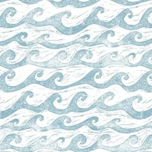 Changing Pad Cover - Light blue Waves