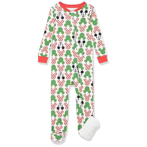 Amazon Essentials Disney | Marvel | Star Wars Unisex Babies' and Toddlers' Snug-Fit Cotton Footed Pajamas, Multipacks