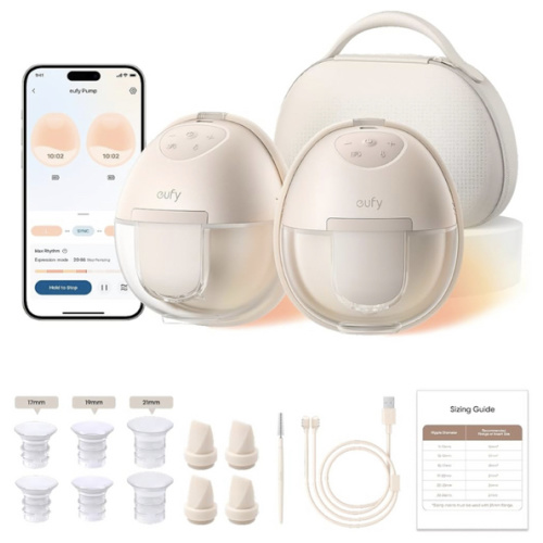Amazon.com: eufy Heated Wearable Breast Pump S1 Pro, Charging Case, Hands-Free | HeatFlow, 5-Day Battery, App DIY Rhythm, Powerful 300mmHg, 30% More Output, 46dB Quiet, BPA-Free