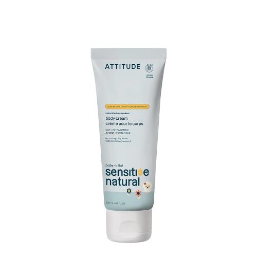 Attitude Deep Moisturizing Body Cream, Plant and Mineral-Based Ingredients, Vegan and Cruelty-free Personal Care Products for Sensitive Skin, Unscented, 6.7 Fl Oz