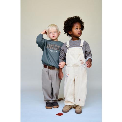 EMBROIDERED CORDUROY OVERALLS - Light beige | ZARA United States