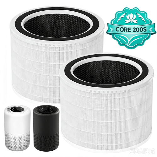 2Pack Core 200S Replacement Filter Compatible with Levoit Core 200S Core 200S-P Smart WiFi Air Purifier, 3-Stage H13 Grade True HEPA Filter, Core 200S-RF