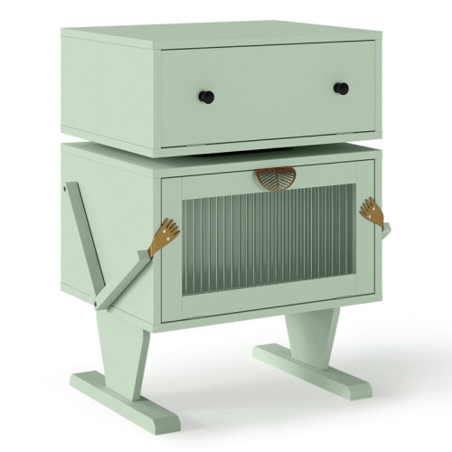 Zoomie Kids Anabelia LED Robot End Table with 360° Rotation & Reviews | Wayfair