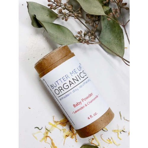 Butter Me Up Organics Talc-Free Baby Powder - Organic Arrowroot & Chamomile