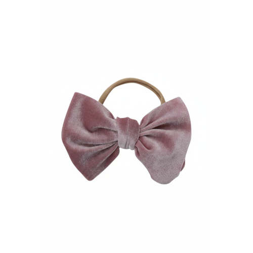 Velvet Bow Headband - Vintage Mauve
