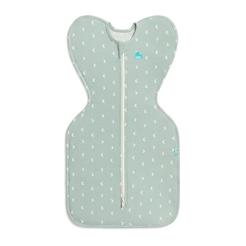 Love to Dream Swaddle Up Original, Arms Up Position, Light and Ultra Breathable Cotton - Wearable Blanket - 1.0 TOG - (20-24°C) Ideal for Moderate Temps (Moon Olive, Medium, 6–8.5kg)