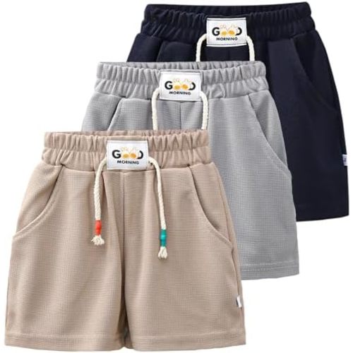 HSTiSan Toddler Boy's Sports Shorts Lightweight Athletic Running Kids Short Outdoor Summer Active 12M-9Years