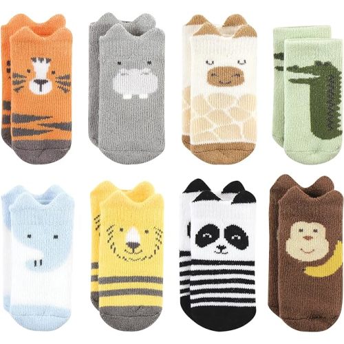 Hudson Baby Baby Girls' Cotton Rich Newborn and Terry Socks