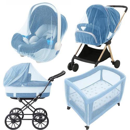 Enovoe Mosquito Net for Stroller, Bassinet, Cradle - Blue Baby Mosquito Net Cover for Playards, Pack N Plays, Mini Crib