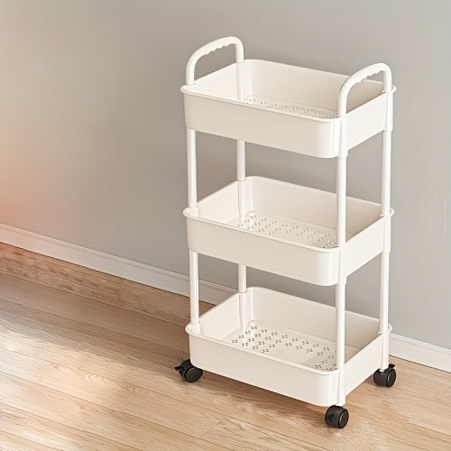 3 tier multi functional rolling storage cart sturdy space - Temu