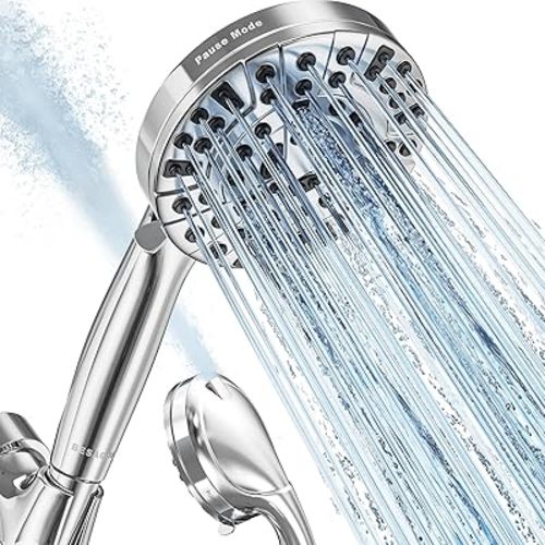Shower Head,10 Functions High Pressure shower head with handheld, Built-in Pause Mode & Power Wash, Non-Clogging Nozzles High Flow Hand Held Shower Head, Leakproof 6ft Hose&Adjustable Bracket
