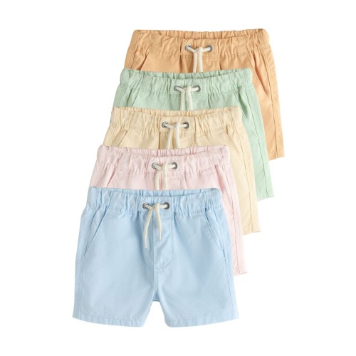 Kids' Assorted 5-Pack Cotton Drawstring Shorts
