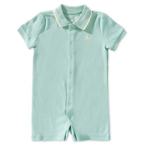 Ralph Lauren Baby Boy Short Sleeve Soft Cotton Polo Shortall