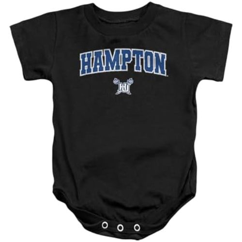 LOGOVISION Hampton University Arch Logo Secondary Unisex Infant Snap Suit for Baby