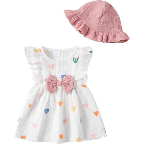 sweetabby Toddler Girl Dress Baby Clothes for Girl Summer Outfits Set 3M-4T