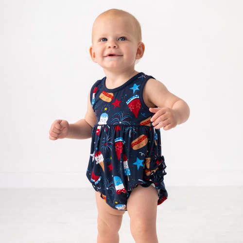 Snacks & Sparkles Bubble Romper – Little Sleepies